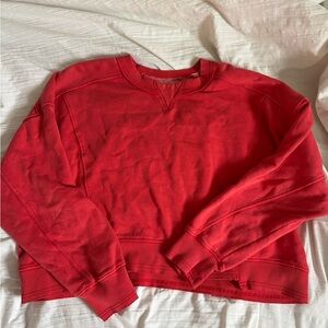 FREE PEOPLE movement red crewneck